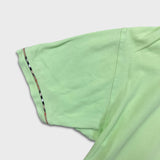Burberry Golf Polo Shirt Mens Large Green Nova Check Tartan Cotton Preppy
