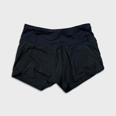 Lululemon Speed Up Low Rise Lined Running Shorts Womens Size 2 Black Athletic