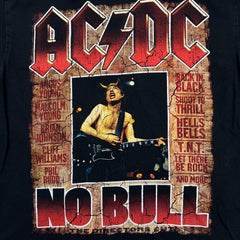 Vintage Y2K ACDC No Bull T Shirt Mens Large Black Directors Cut Double Side Band Tee