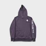 Carhartt Hoodie Womens Small Purple Relaxed Fit Workwear Hooded Sweater