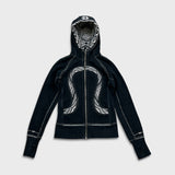 Lululemon Scuba Hoodie Womens Size 4 Black Special Edition Full Zip Hooded Sweater