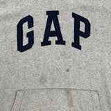 Vintage 90s Gap Fleece Mens Large Gray Spell Out Outdoor Jacket