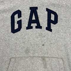 Vintage 90s Gap Fleece Mens Large Gray Spell Out Outdoor Jacket