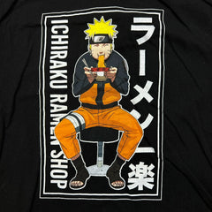 Naruto Shippuden Mens Large Black Ichiraku Ramen Shop Anime Graphic Tee