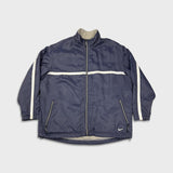 Vintage 90s Nike Sportswear Jacket Mens XL Blue Swoosh Full Zip Bomber Coat