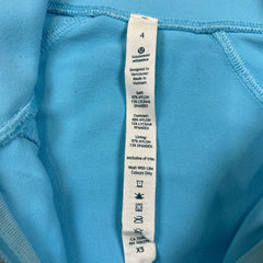 Lululemon Nice Asana Track Top Womens Size 4 Blue Full Zip Yoga Athletic Sweatshirt