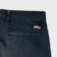 Dickies Pants Mens 32x30 Black Wide Baggy Cargo Workwear Casual Chino Trousers