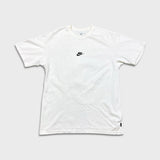 Nike Sportswear T Shirt Mens Small White Center Swoosh Loose Short Sleeve Tee