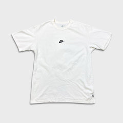 Nike Sportswear T Shirt Mens Small White Center Swoosh Loose Short Sleeve Tee