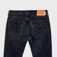 Levi's 501 Jeans Mens 34x30 Black Original Straight Leg Dark Wash Denim Pants