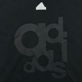 Adidas Sweatshirt Womens Large Black French Terry Loose Fit Graphic Pullover Crewneck