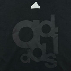 Adidas Sweatshirt Womens Large Black French Terry Loose Fit Graphic Pullover Crewneck