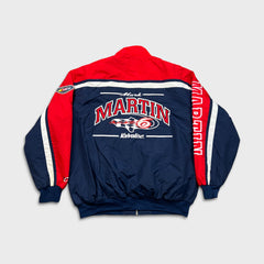 Vintage 90s Chase Authentics Mark Martin NASCAR Jacket Mens Large Blue Valvoline Racing Bomber