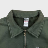 Vintage 90s Roots Athletics Sweatshirt Mens Large Green 1/4 Zip Faded Pullover