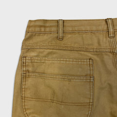 Vintage Y2K Dickies Pants Mens 38x31 Beige Double Knee Distress Carpenter Canvas Workwear