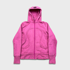Lululemon Scuba Hoodie Womens Size 10 Pink Sparkle Full Zip Sport Hooded Sweater