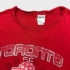 Vintage Y2K Toronto FC T Shirt Mens Medium Red Faded Distressed MLS Soccer Tee