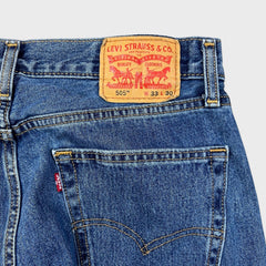Levi's 505 Jeans Mens 33x30 Blue Regular Fit Straight Leg Medium Wash Denim Pants