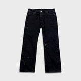 Levi's 501 Jeans Mens 36x30 Black Original Straight Leg Dark Wash Denim Pants
