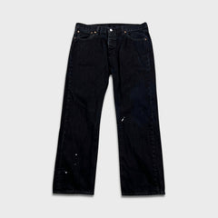 Levi's 501 Jeans Mens 36x30 Black Original Straight Leg Dark Wash Denim Pants