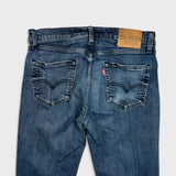 Levi's 511 Jeans Mens 34x32 Blue Slim Fit Mid Rise Dark Wash Faded Denim Pants