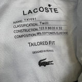 Lacoste Pants Mens 40x32 Brown Tailored Fit Twill Casual Chino Slim Trousers
