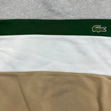 Lacoste Sweatshirt Mens Medium Gray Classic Fit Color Block Pullover Crewneck