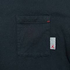 Nike Jordan Brand T Shirt Mens Large Black Sportswear Jumpman V Neck Pocket Tee