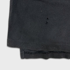 Vintage 90s Polo Ralph Lauren Shirt Mens Medium Black Pony Faded Distressed Short Sleeve