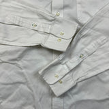 Tommy Hilfiger Shirt Mens Large White Slim Fit Preppy Long Sleeve Button Up