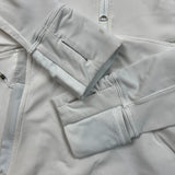 Lululemon Winter Sprinter Hoodie Womens Size 12 White 1/2 Zip Hooded Sweater