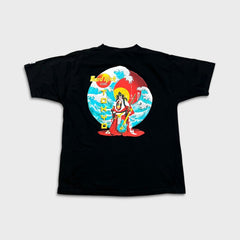 Vintage 90s Hard Rock Cafe Samurai Tokyo T Shirt Mens XL Black Kabuki Wave Tee