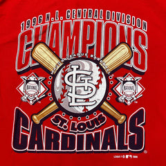 Vintage 1996 Logo 7 St Louis Cardinals T Shirt Mens Large Central Division Champions Baseball MLB Tee