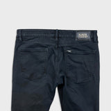 Karl Lagerfeld Paris Jeans Mens 34x27 Black Dark Wash Slim Taper Stretch Denim Pants