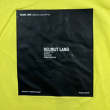 Helmut Lang T Shirt Mens XL Yellow Sample Press Only Box Logo Graphic Tee