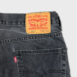 Levi's 550 Jeans Mens 36x28 Black Relaxed Fit Straight Leg Light Wash Baggy Denim Pants