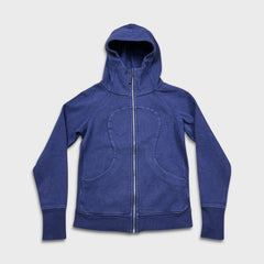 Lululemon Scuba Hoodie Womens Size 8 Blue Full Zip Sports Hooded Sweater