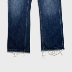True Religion Jeans Mens 32x31 Blue Bootcut Medium Wash Distressed USA Denim Pants