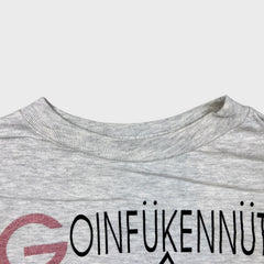 Vintage 90s Goinfukennuts T Shirt Mens Medium Gray Funny Novelty Tee