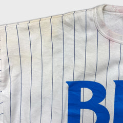 Vintage 1990 Labatt's Blue Beer Sweatshirt Mens Large White Slo-Pitch Baseball Crewneck