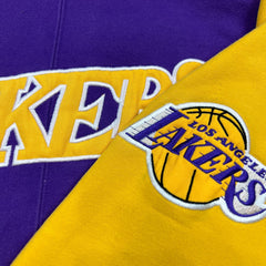 Vintage Y2K Reebok Los Angeles Lakers Hoodie Mens Large Purple NBA Hardwood Classics