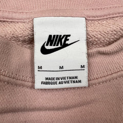 Nike Sportswear Sweatshirt Womens Medium Pink Swoosh Pullover Crewneck