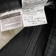 Levi's 541 Jeans Mens 36x26 Gray Straight Leg Athletic Taper Dark Wash Denim Pants