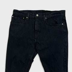 Levi's 512 Jeans Men 34x32 Black Slim Taper Leg Dark Wash Distress Stretch Denim Pants