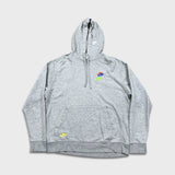 Nike Sportswear Hoodie Mens Large Gray Multi Swoosh Pullover Sweater