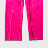 Juicy Couture OG Big Bling Velour Track Pants Womens Small Pink Relaxed Jogger