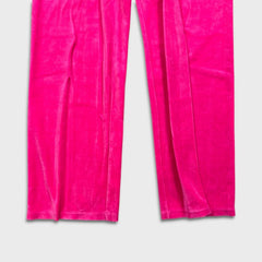 Juicy Couture OG Big Bling Velour Track Pants Womens Small Pink Relaxed Jogger