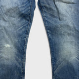 Ralph Lauren Jeans Mens 36x32 Blue Denim & Supply Tapered Straight Distressed Faded Pants