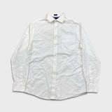 Tommy Hilfiger Shirt Mens Large White Slim Fit Preppy Long Sleeve Button Up