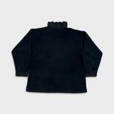 Vintage 90s Polo Ralph Lauren Fleece Mens Medium Black Pony 1/4 Zip Pullover Jacket